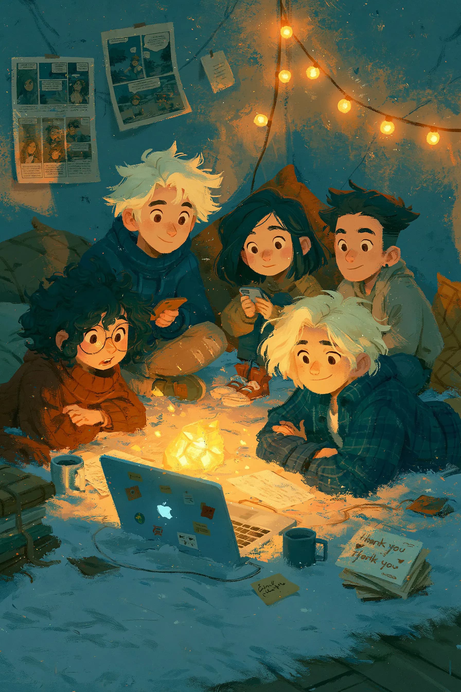 Engaged readers connecting in an online community around an indie comic